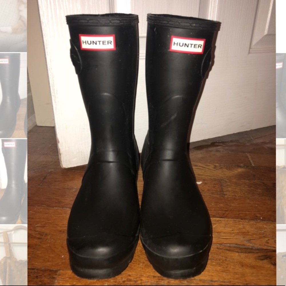 HUNTER BOOTS - Original Medium Height Black Boots